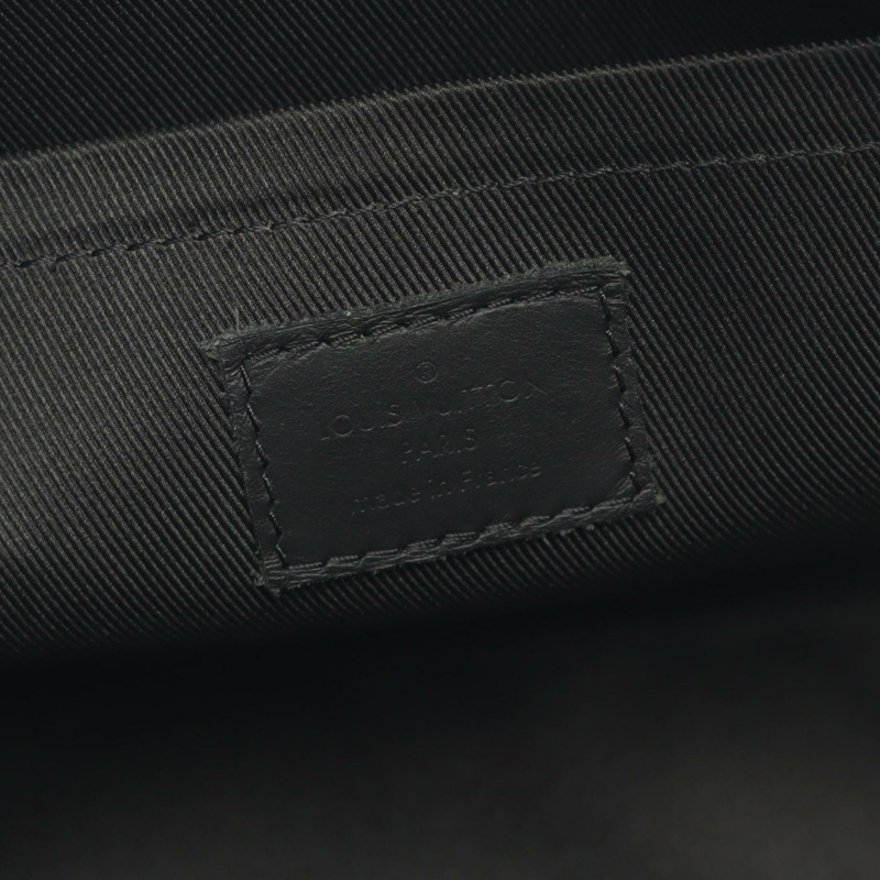 路易威登 City Keepall 斜背單肩包 M59255 黑色皮革 二手 男士-3