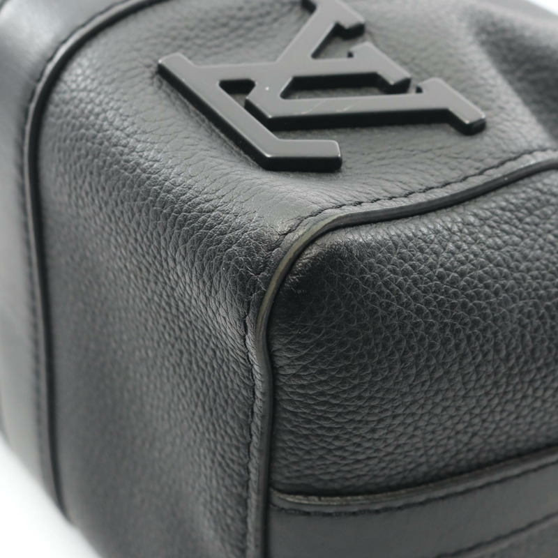 路易威登 City Keepall 斜背單肩包 M59255 黑色皮革 二手 男士-4