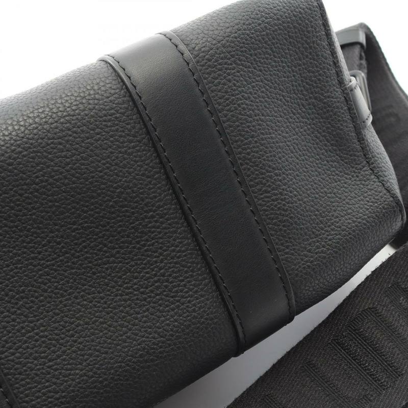 路易威登 City Keepall 斜背單肩包 M59255 黑色皮革 二手 男士-6