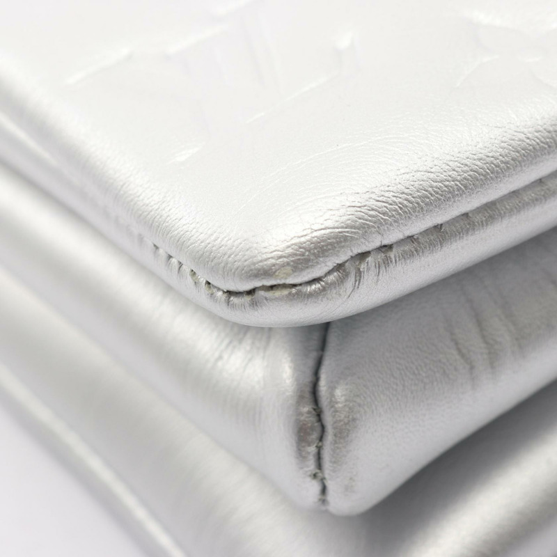 路易威登 Coussin BB 肩背包 M20567 Monogram 壓花皮革 銀色 二手-6
