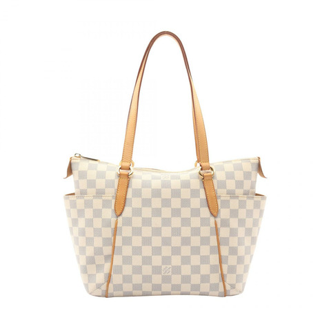 路易威登 Totally PM Shulder 手提包 N51261 Damier Azur 帆布 白色 二手