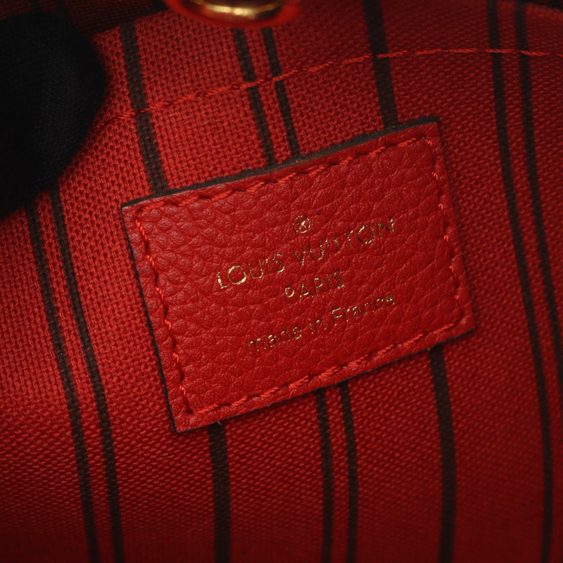 路易威登 Montaigne 中型單肩手提包 M41194 Monogram empreinte 紅色 二手-3