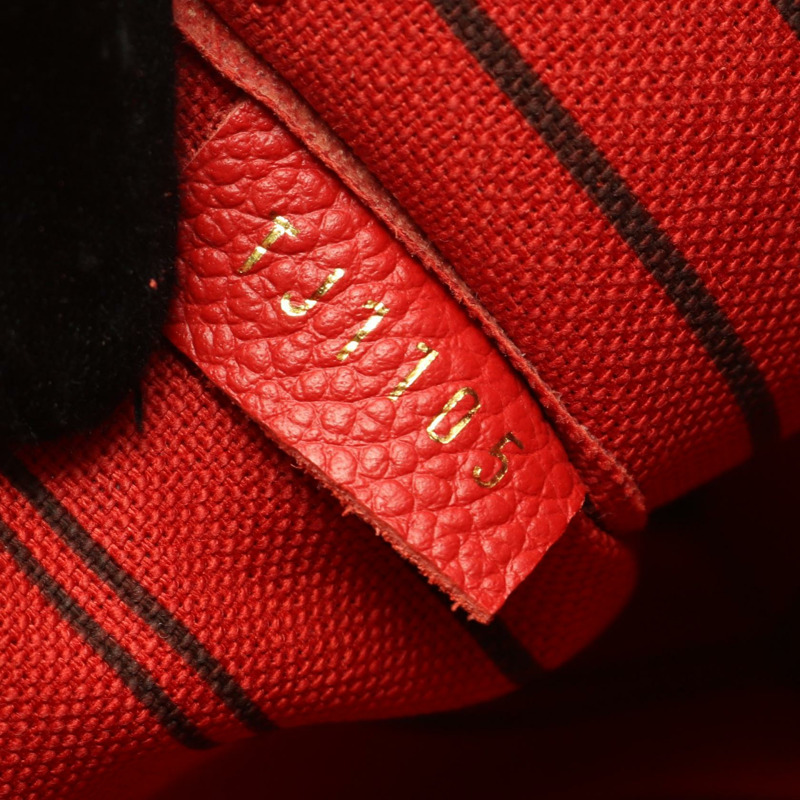 路易威登 Montaigne 中型單肩手提包 M41194 Monogram empreinte 紅色 二手-4