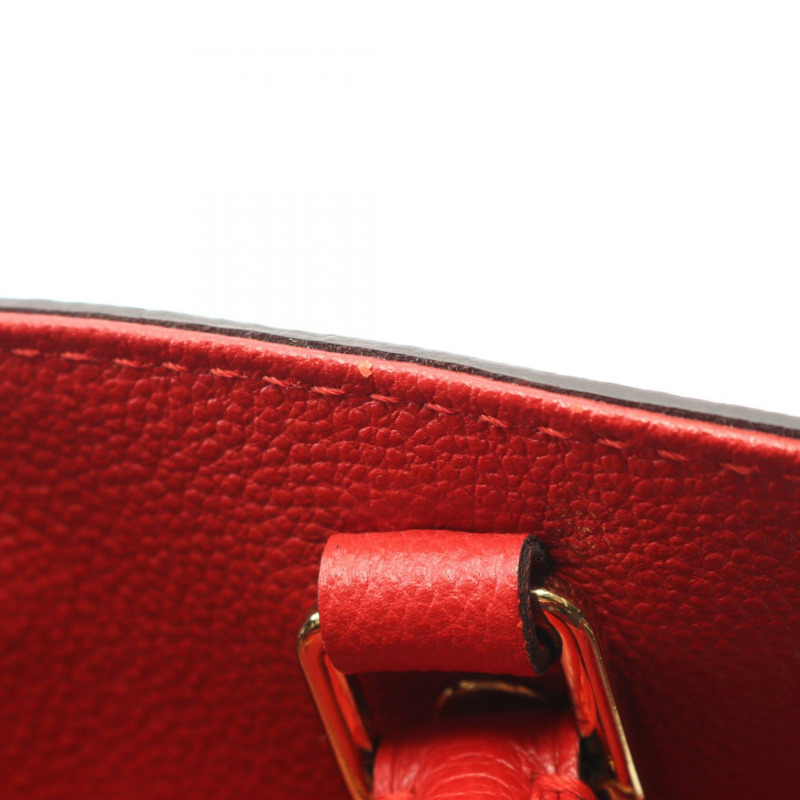 路易威登 Montaigne 中型單肩手提包 M41194 Monogram empreinte 紅色 二手-7