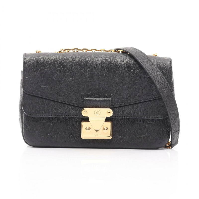 路易威登 Marceau 鏈條單肩包 M46200 Monogram empreinte 皮革黑色-0