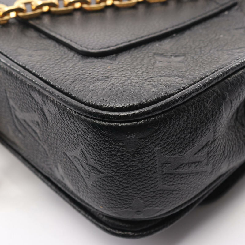 路易威登 Marceau 鏈條單肩包 M46200 Monogram empreinte 皮革黑色-10