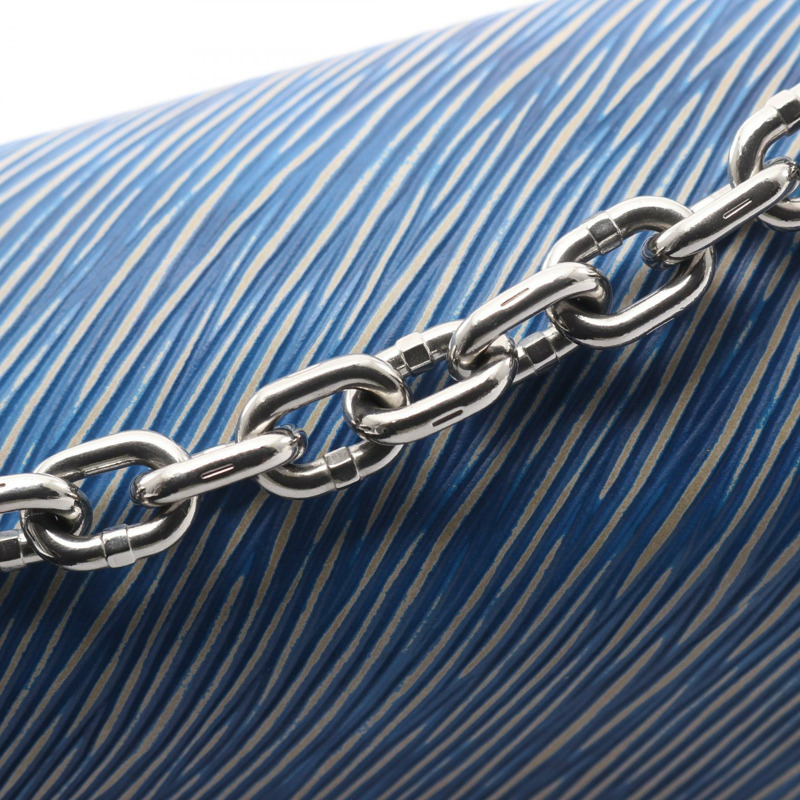 路易威登 Twist MM 鏈條單肩背包 M51065 Epi 皮革牛仔褲淺色二手-9