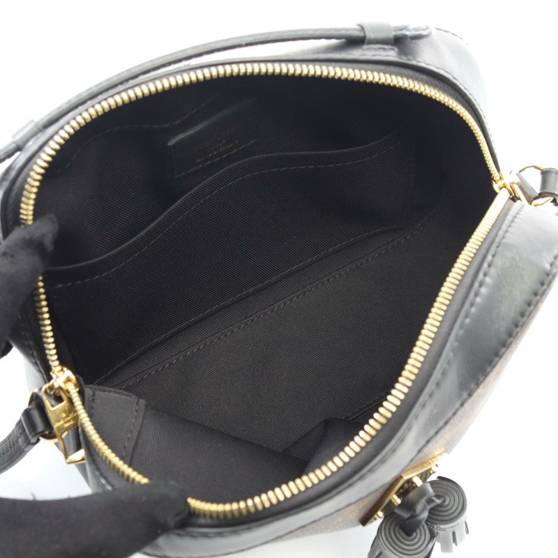 路易威登 Saintonge 單肩包 M43555 Monogram 帆布皮革 棕色 黑色-2