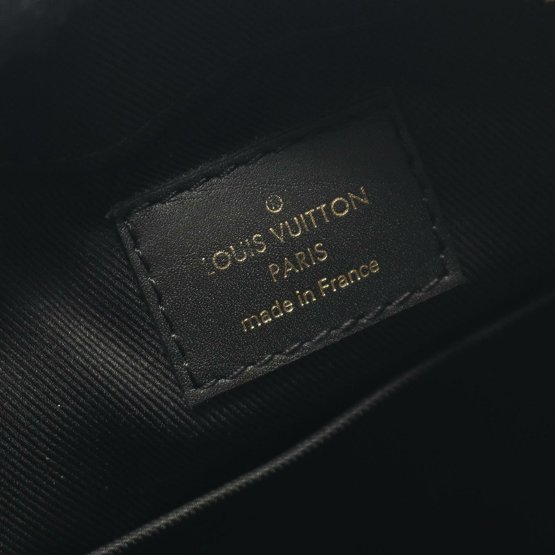 路易威登 Saintonge 單肩包 M43555 Monogram 帆布皮革 棕色 黑色-3