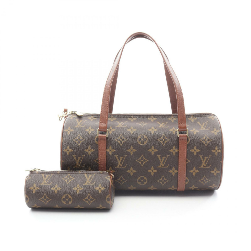 路易威登 Papillon 30 舊式單肩背包 M51365 Monogram 皮革 棕色 LV-0