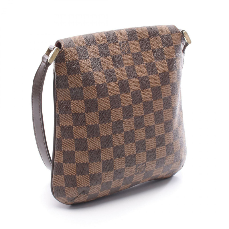 LOUIS VUITTON Musette Salsa 長單肩包 N51300 Damier 帆布 Ebene 二手 LV-1