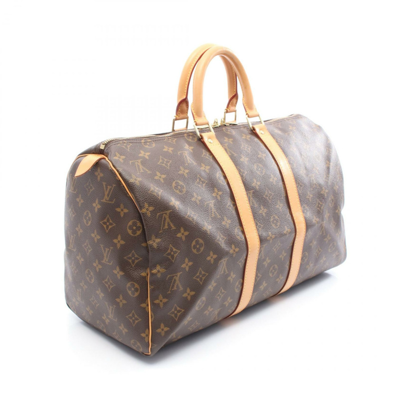 路易威登 Keepall 45 旅行手提包 M41428 Monogram 皮革 棕色 二手 LV-1