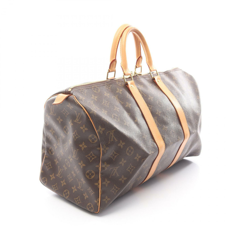 路易威登 Keepall 45 旅行手提包 M41428 Mongra 皮革 棕色 二手-1
