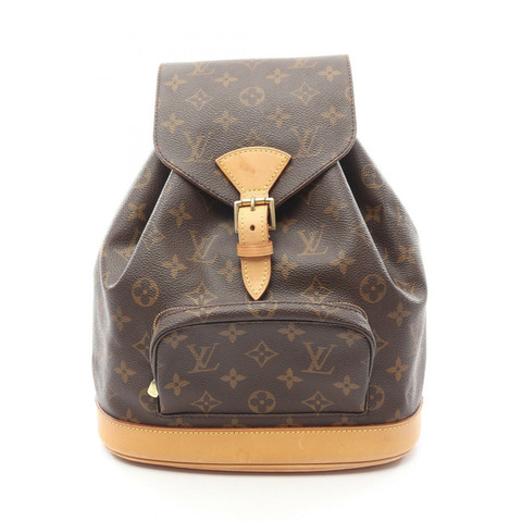 路易威登 Montsouris MM 雙肩包 M51136 Monogram 帆布 棕色 二手
