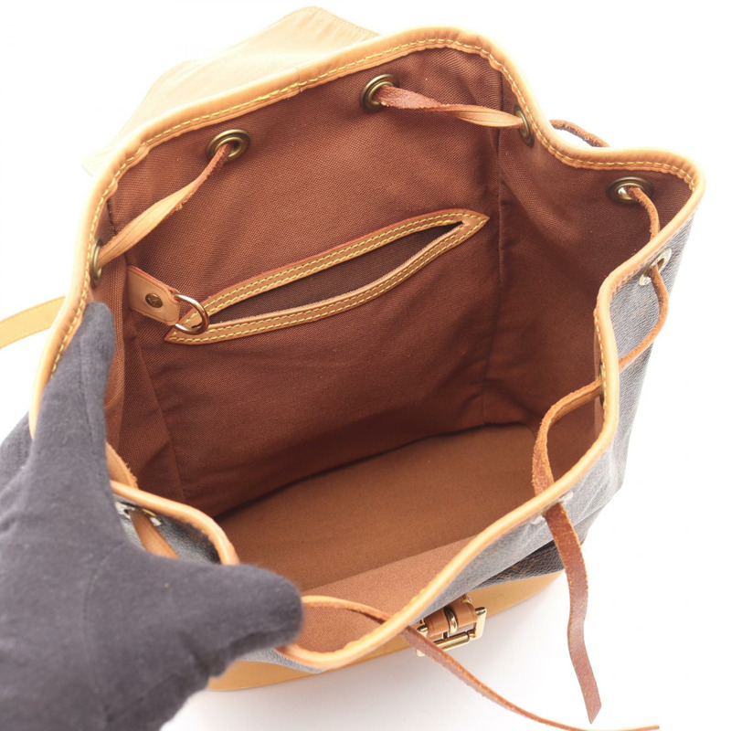 路易威登 Montsouris MM 雙肩包 M51136 Monogram 帆布 棕色 二手-2