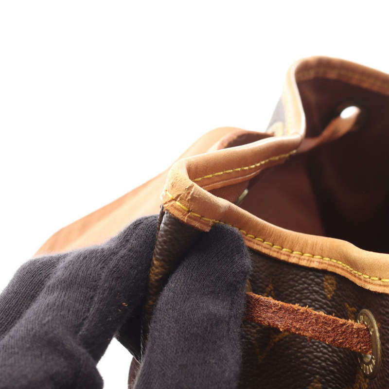 路易威登 Montsouris MM 雙肩包 M51136 Monogram 帆布 棕色 二手-5