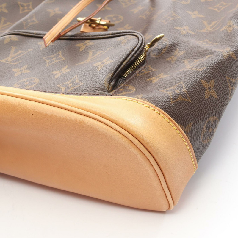 路易威登 Montsouris MM 雙肩包 M51136 Monogram 帆布 棕色 二手-10
