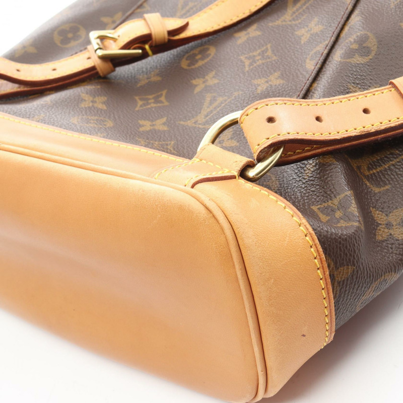 路易威登 Montsouris MM 雙肩包 M51136 Monogram 帆布 棕色 二手-11