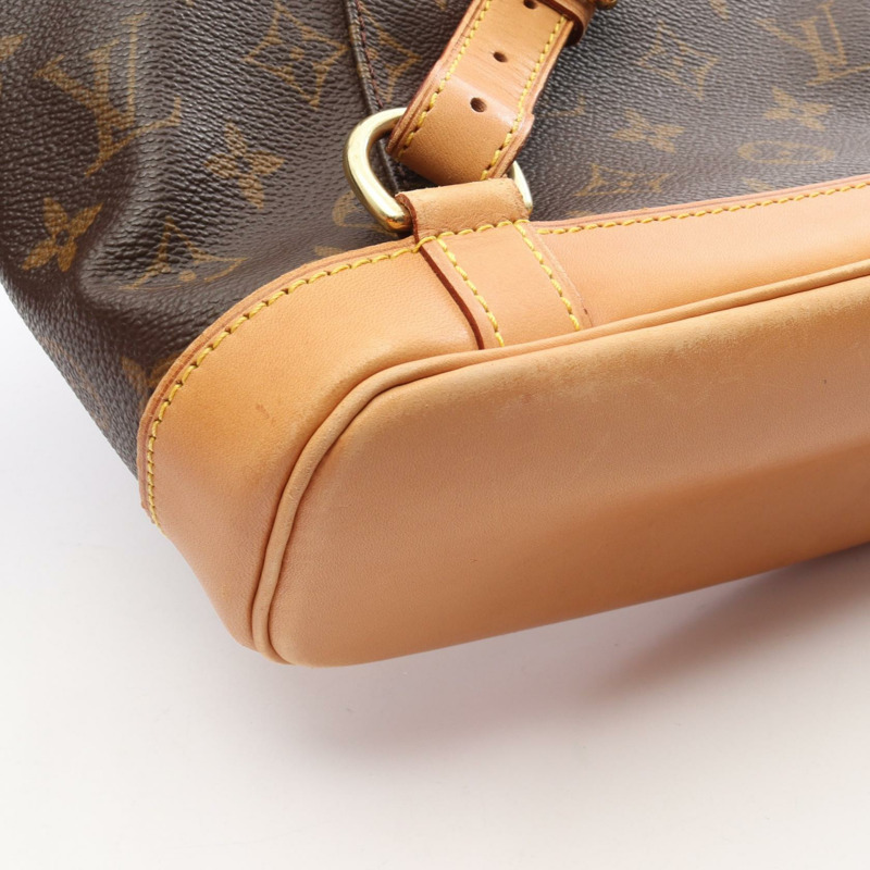路易威登 Montsouris MM 雙肩包 M51136 Monogram 帆布 棕色 二手-12