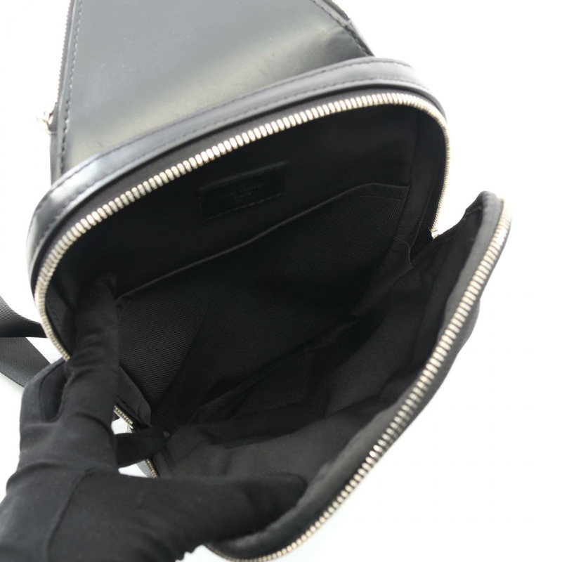 路易威登 Avenue 斜背腰包 N45302 Damier Graphite 帆布 黑色 二手 LV-2