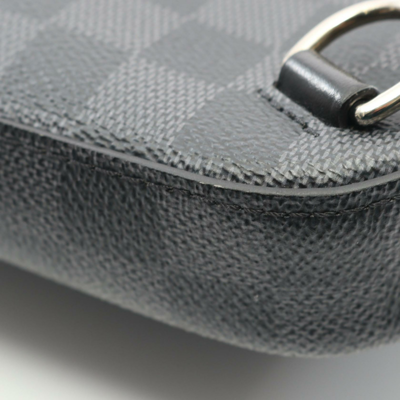 路易威登 Avenue 斜背腰包 N45302 Damier Graphite 帆布 黑色 二手 LV-4
