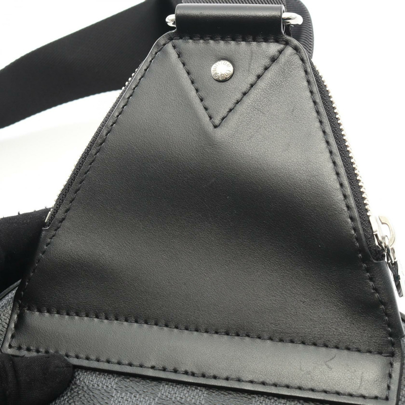 路易威登 Avenue 斜背腰包 N45302 Damier Graphite 帆布 黑色 二手 LV-7
