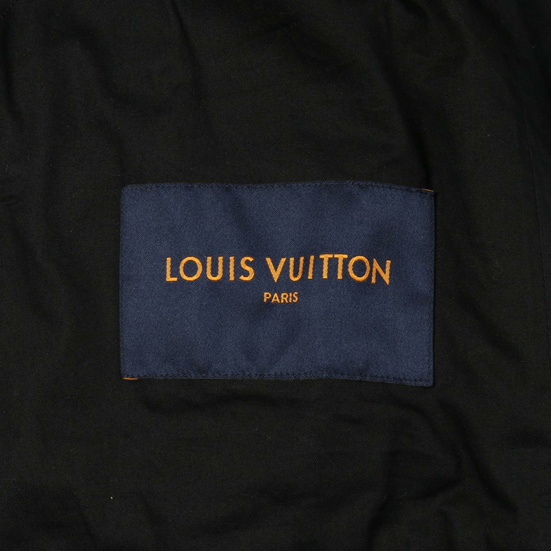 路易威登 Monogram 壓花實用皮革牛仔布黑色二手男款-2