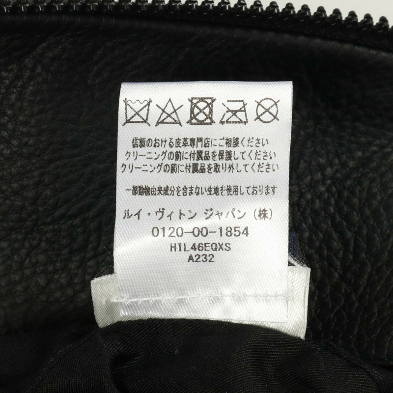 路易威登 Monogram 壓花實用皮革牛仔布黑色二手男款-3