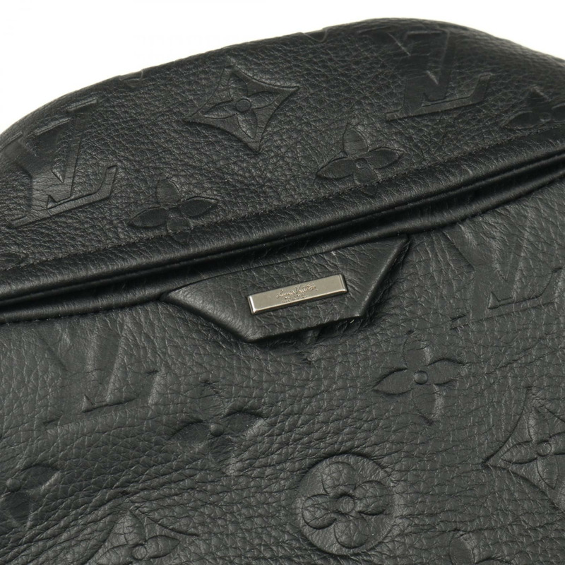 路易威登 Monogram 壓花實用皮革牛仔布黑色二手男款-10