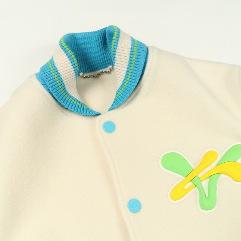 路易威登 Rainbow Playground 棒球夾克 #46 羊毛皮革 二手 LV-9