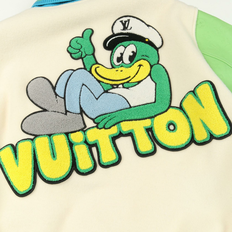 路易威登 Rainbow Playground 棒球夾克 #46 羊毛皮革 二手 LV-10