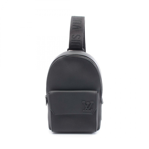 路易威登 (LOUIS VUITTON) 飛行員系列腰包斜背包 M23736 黑色真皮二手男士 LV