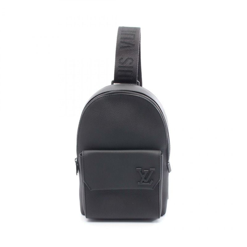 路易威登 (LOUIS VUITTON) 飛行員系列腰包斜背包 M23736 黑色真皮二手男士 LV-0