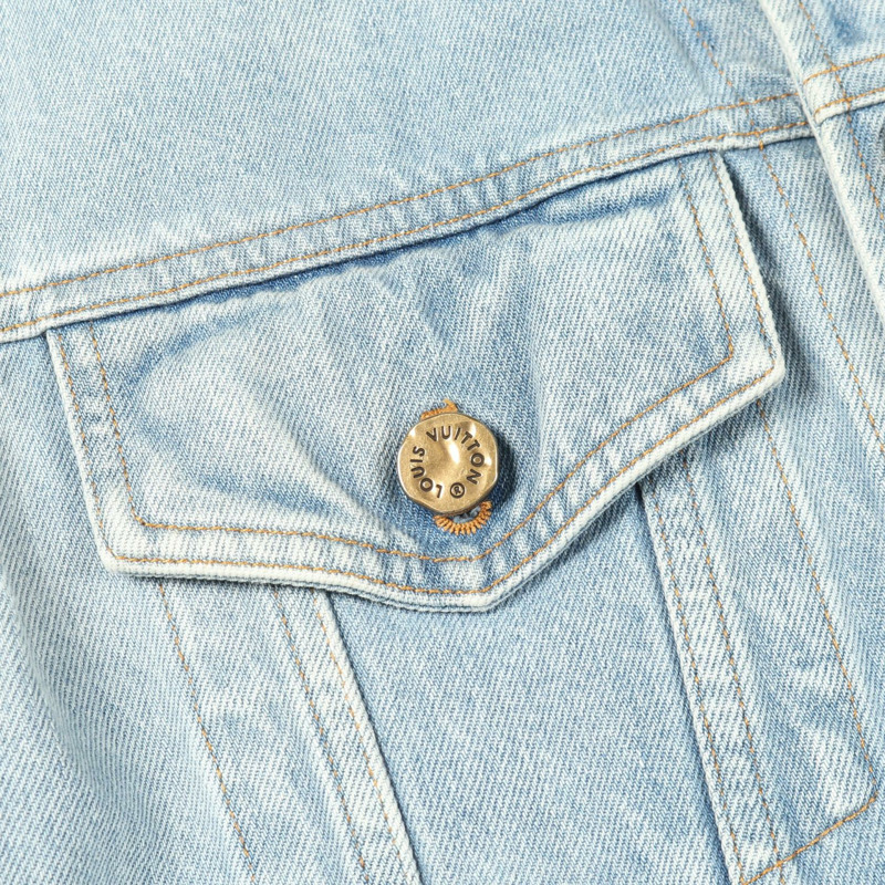 路易威登 DNA 牛仔外套 RM221Q LVP HHA41W 棉藍色 二手 男款 #44-8