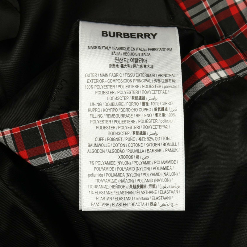 博柏利 (BURBERRY) 其他夾克 聚酯纖維 黑色 紅色 白色 二手 男士-4
