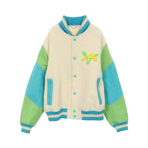 路易威登 Rainbow Playground 棒球夾克，羊毛皮革材質，二手，編號 56 LV