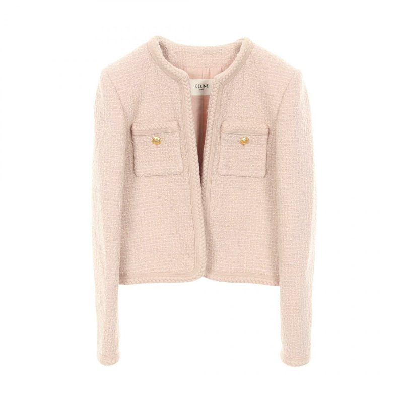 CELINE 無色羊毛粉紅二手女裝外套-0