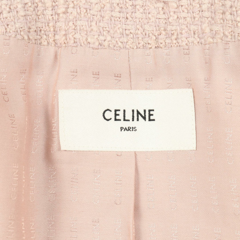 CELINE 無色羊毛粉紅二手女裝外套-2