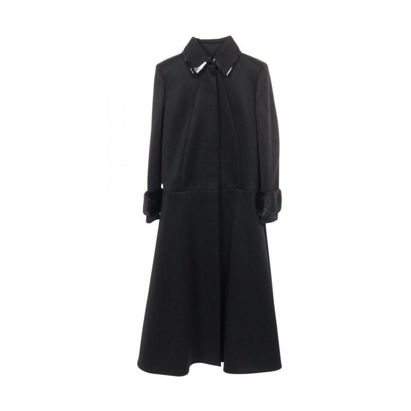 FENDI 其他外套 醋酸纖維/聚酯纖維/貂皮 黑色 二手 女款-0