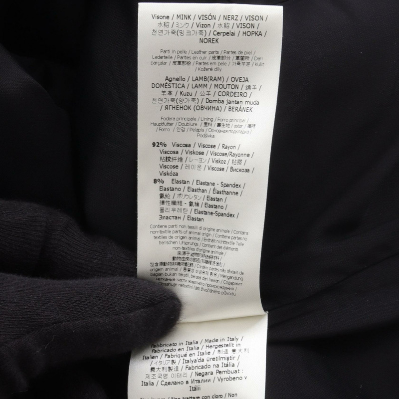FENDI 其他外套 醋酸纖維/聚酯纖維/貂皮 黑色 二手 女款-4