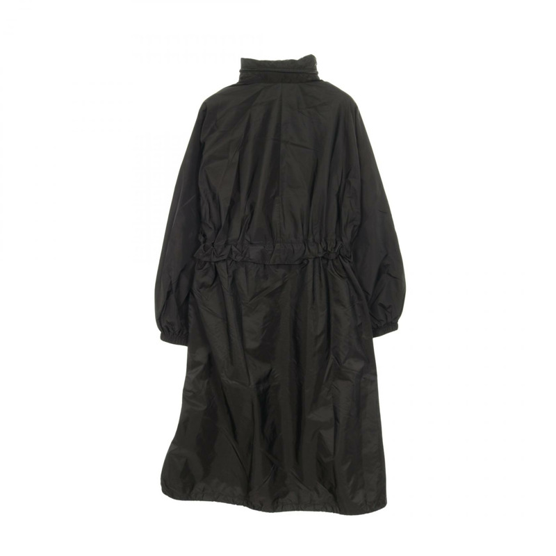 PRADA Re-Nylon 尼龍連帽雨衣 其他外套 尼龍 黑色 二手 女款-1
