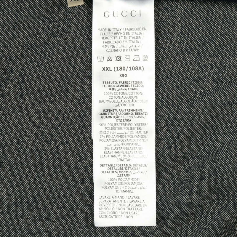 GUCCI GG 提花其他外套 聚酯纖維 海軍藍 米色 紅色 二手 男款-4