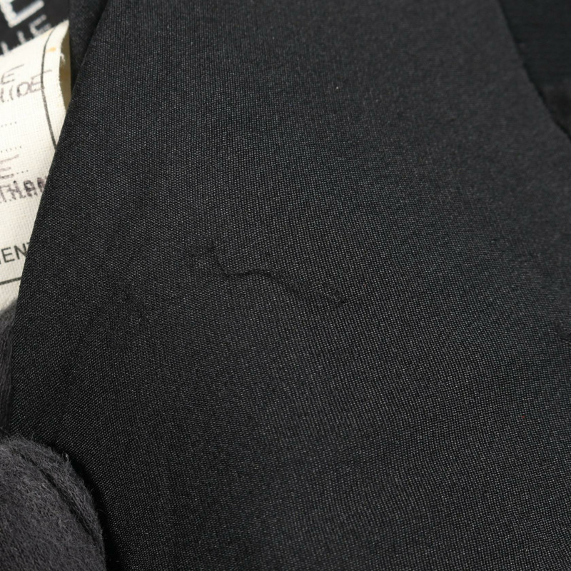 香奈兒 COCO 標誌紐扣 其他外套 P03702 羊毛尼龍 黑色 二手 女士-4