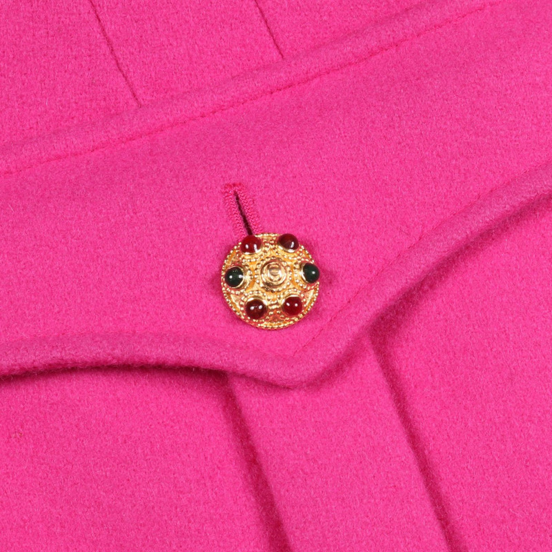 香奈兒 COCO Mark Gripoa 紐帶 其他外套 羊毛 粉紅色 二手 女士-10