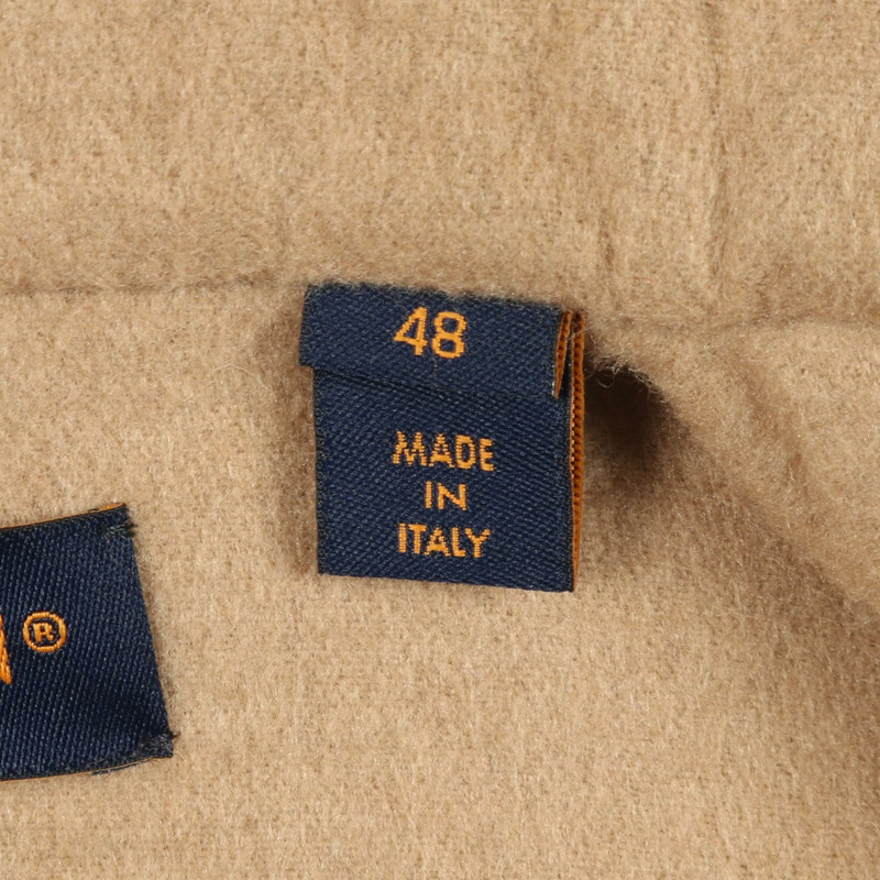 路易威登 Monogram 襯衫 其他外套 羊毛 絲綢 羊絨 米色 棕色 米色 二手 男士-5