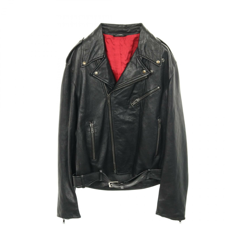 GUCCI 黑色二手男士真皮牛仔布-0