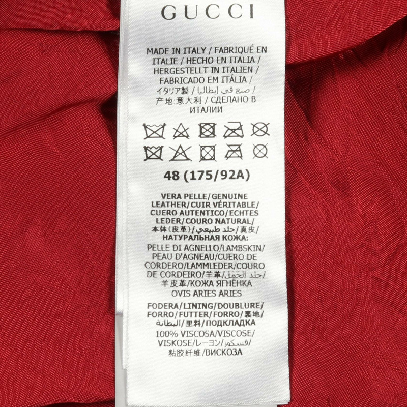 GUCCI 黑色二手男士真皮牛仔布-4