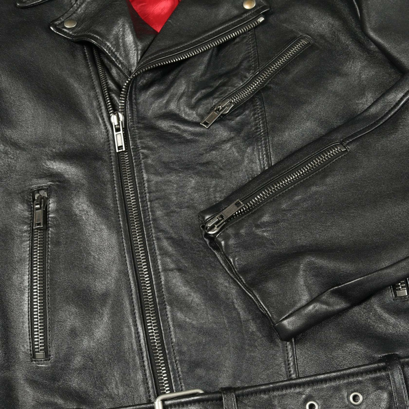 GUCCI 黑色二手男士真皮牛仔布-8