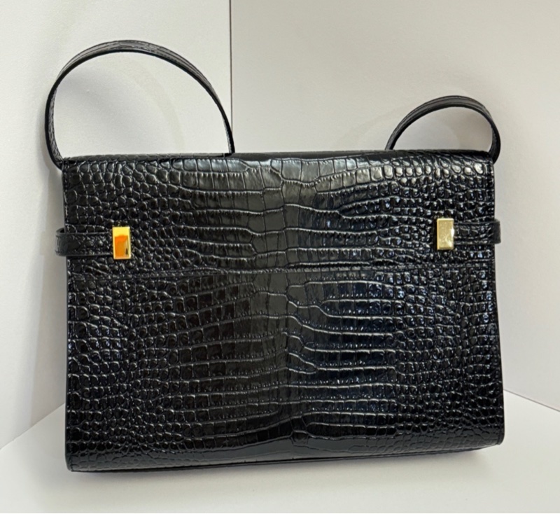 【全新品🎁】 YSL 聖羅蘭 黑金鱷魚紋 Kelly凱莉包(專櫃13.3萬)-8