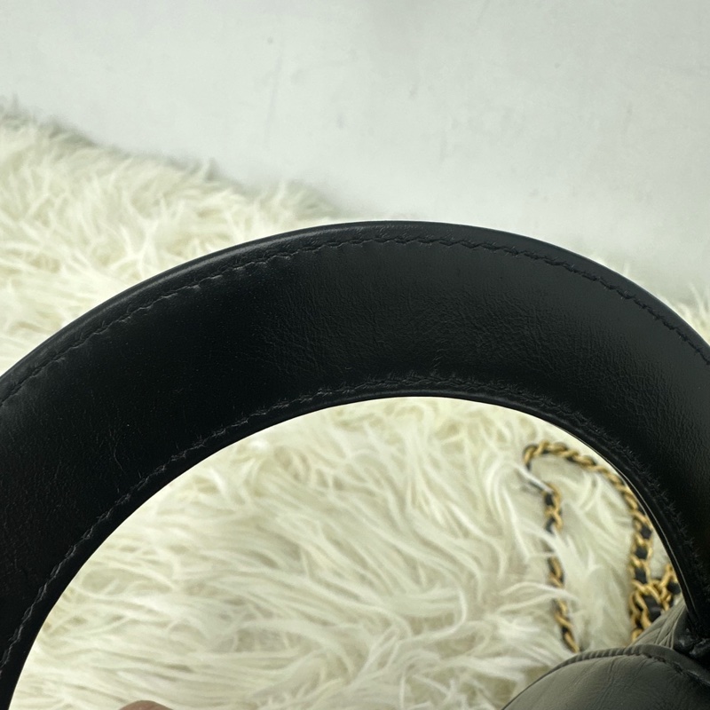 CHANEL CC Mini Kelly 黑金鏈條包 晶片款-11